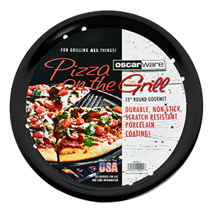 Home 12 13 inch round Porcelain Pizza on the Grill Topper Transparent