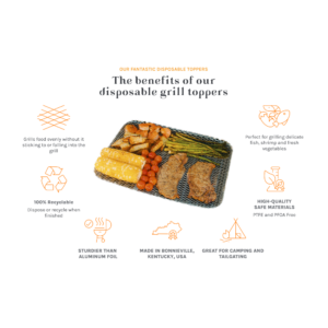 Oscarware®16×12 Disposable Grill Topper_1 (3) Benefits The benefits of Oscarware® 16x12 Disposable Grill Topper_1 (3).