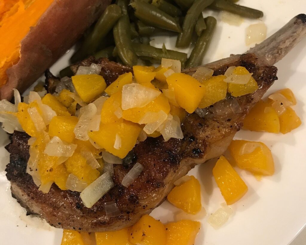 Fantastic Grilled Pork Chops with Peach Chutney in 8 Easy Steps 8 Grilled Pork Chops with Peach Chutney 002