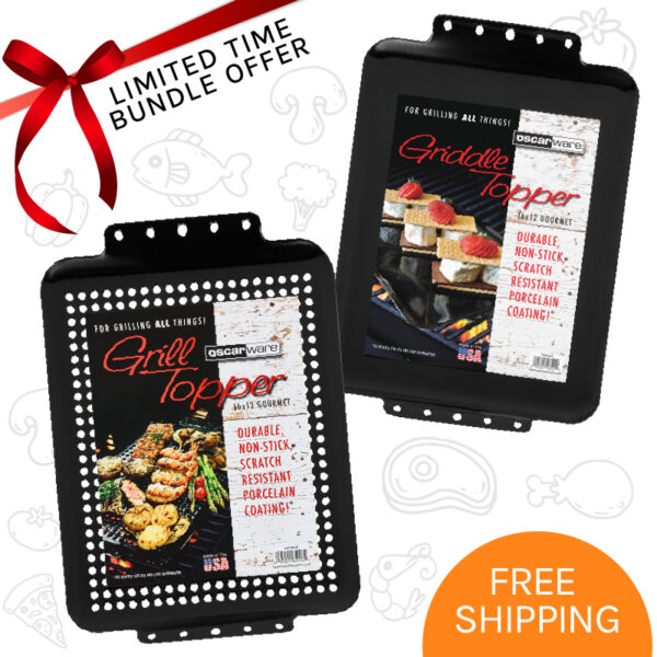 Grill Topper & Griddle Topper Two-in-One Bundle